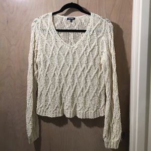 Cream knit sweater from Nordstrom