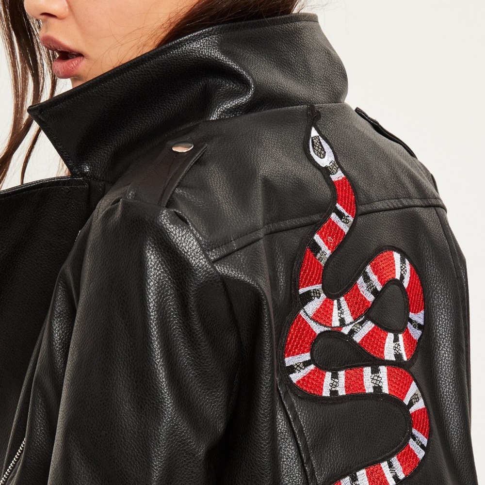 Faux leather jacket