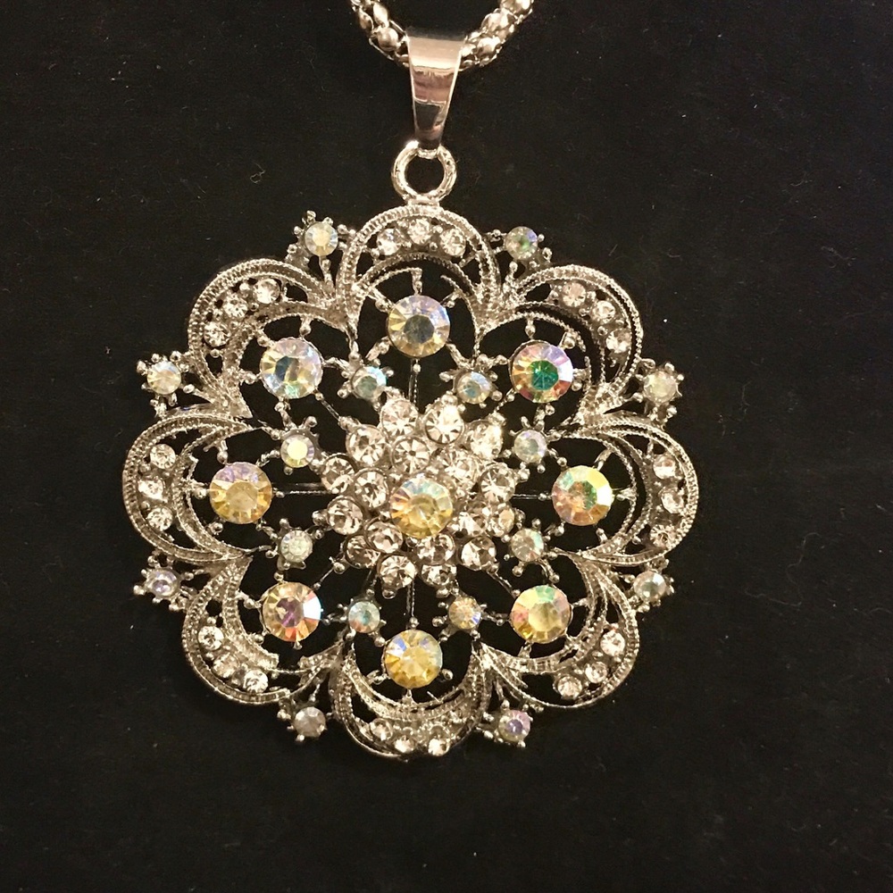 NWT Betsey Johnson Pendant & Silver Necklace