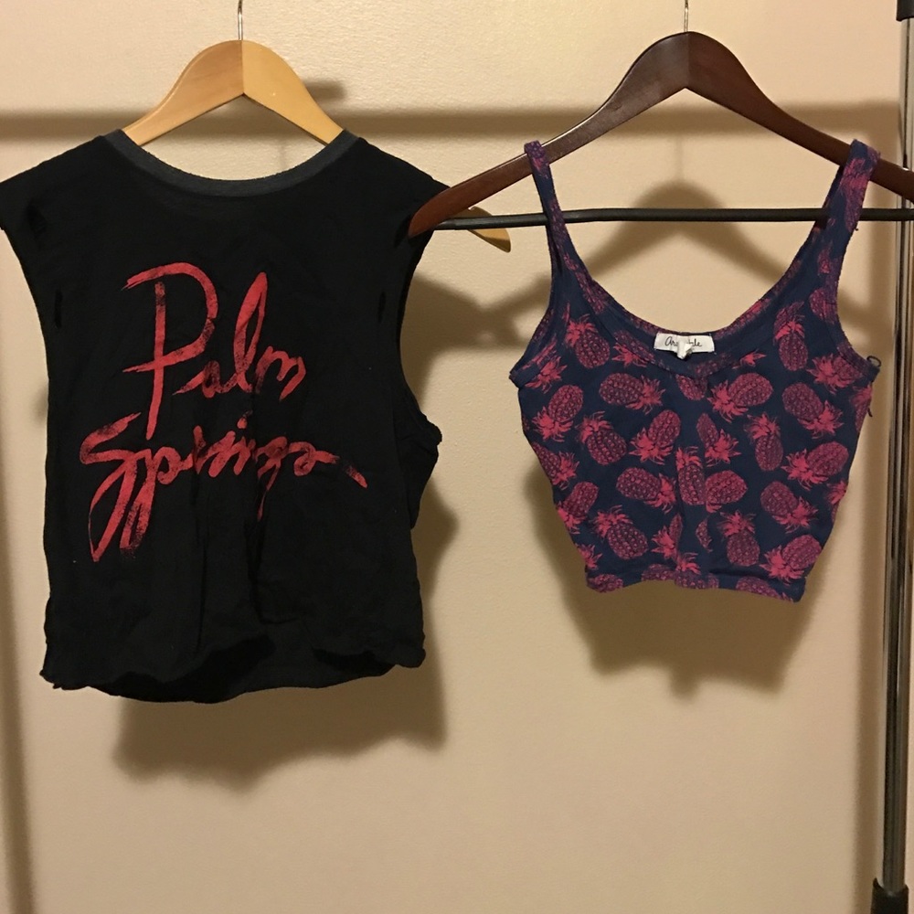 Crop tops from Aeropostale and Forever21