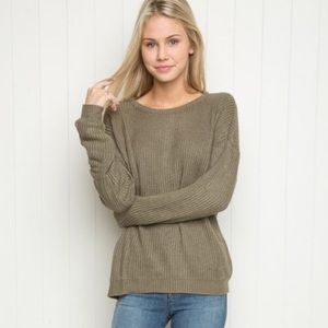 NWOT olive green Ollie sweater