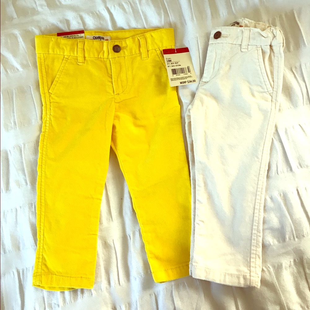 Gorgeous 18M ivory velvet feel OshKosh Girl pants