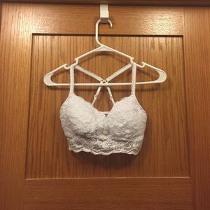 White lace bralette