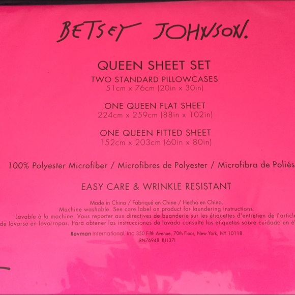 Betsey Johnson Chevron Stripe Kiss Queen Sheet 💋 - Picture 5 of 8