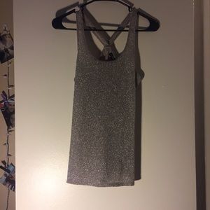 Sparkly champagne colored tank top from Express