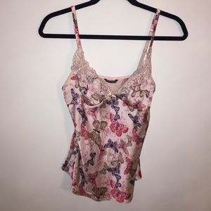 Karen millen size small silk butterfly camisole