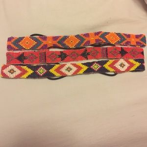 Bundle of 3 beaded headbands
