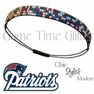 New England Patriots Rhinestone Headband NEW