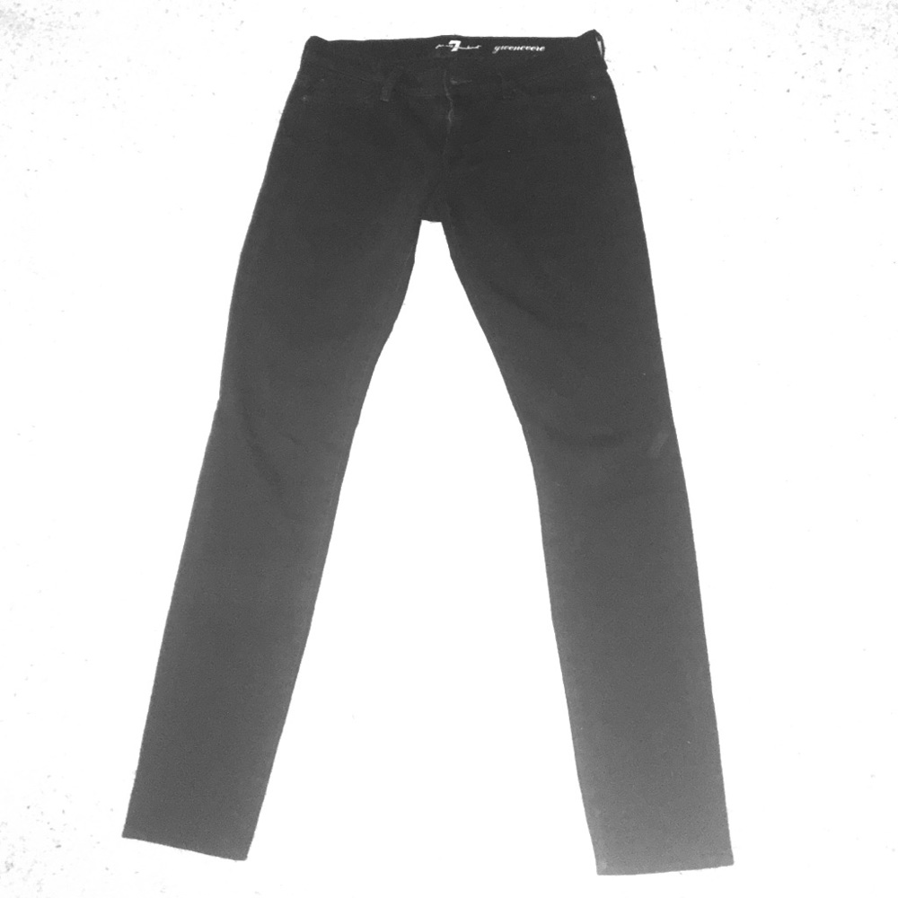 7 For All Mankind Black Skinny Jeans