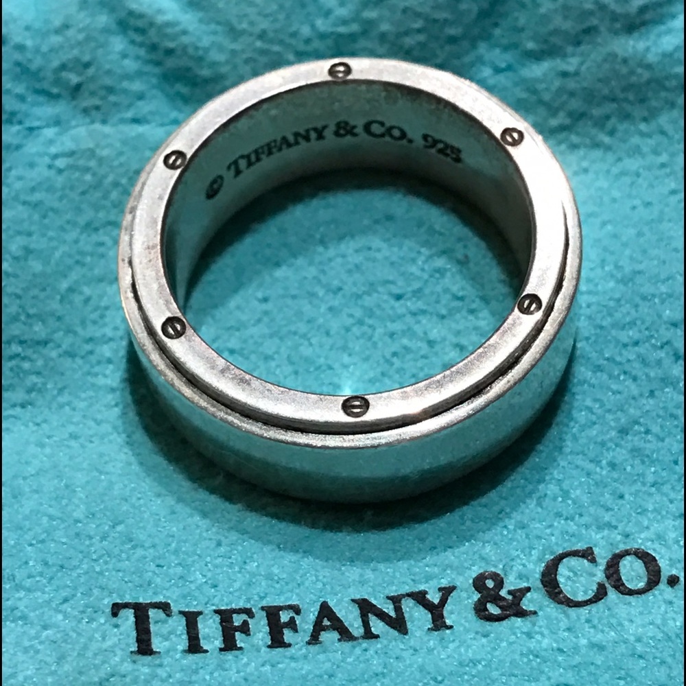 Men's Silver Tiffany Ring Wedding Band