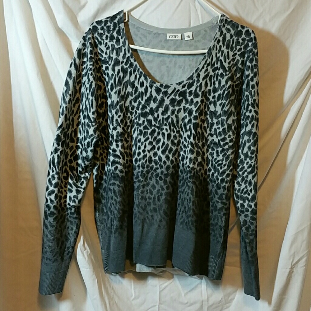 Lepord print sweater.