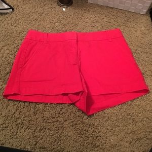 J Crew Chino Shorts (red)