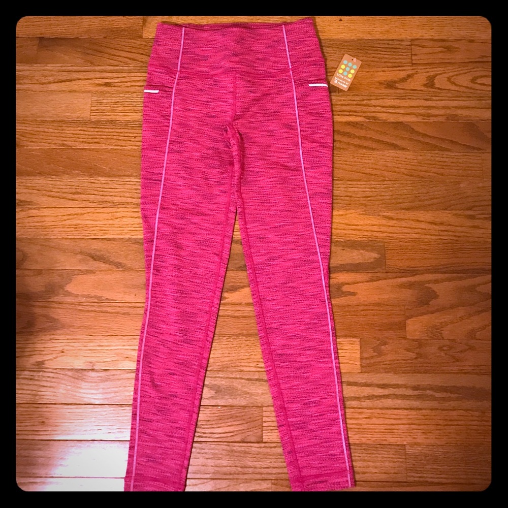 NWT Title Nine MPG pink space dye running pants XS