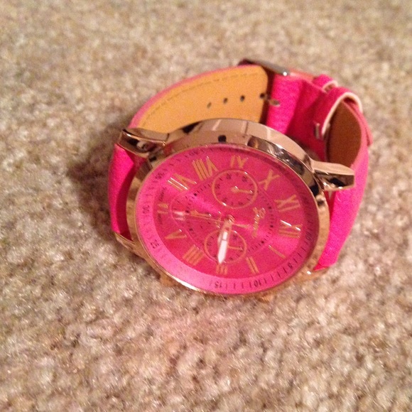 Orange, blue, or pink Geneva watch - Picture 1 of 4