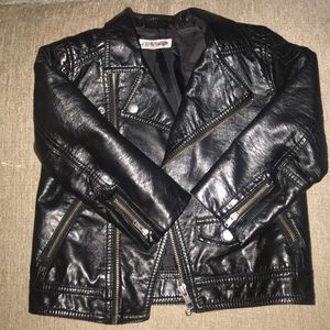 Kids Faux Leather Biker Jacket