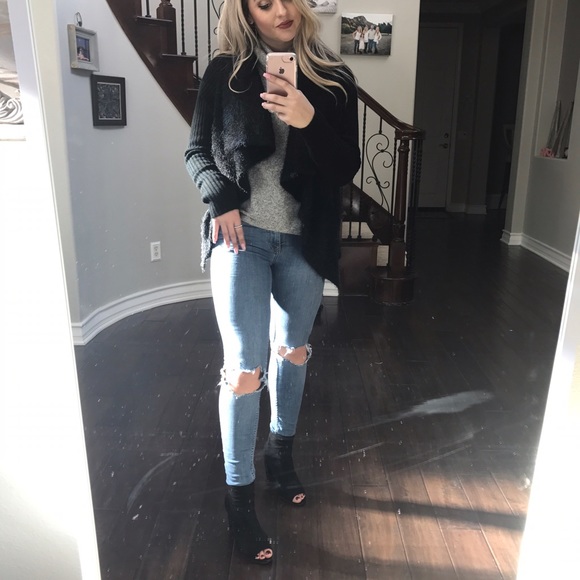 LAST Heather Gray Cold Shoulder Chic Top - Picture 3 of 6