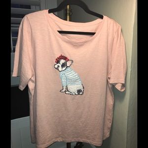 Talbots French bulldog t-shirt