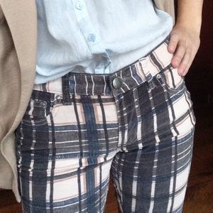 Free People plaid corduroy pants