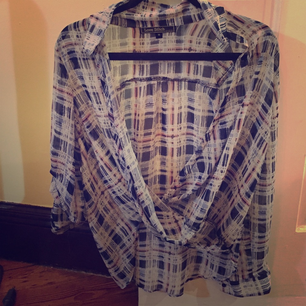 Love Stitch high/low shirt
