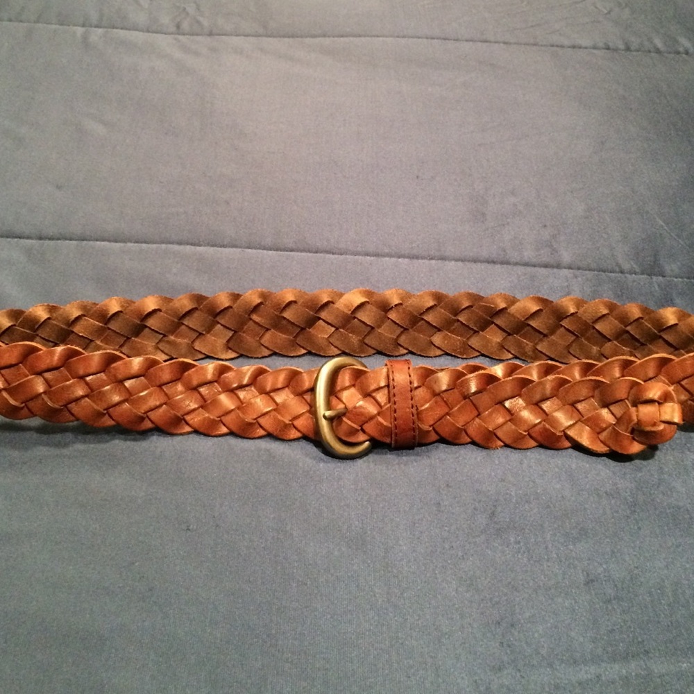 Belt - brown genuine leather belt.