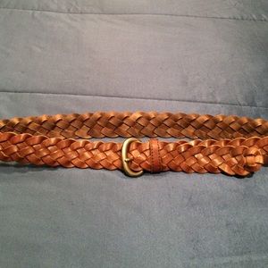 Belt - brown genuine leather belt.