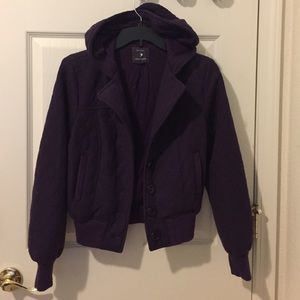 Forever 21 Dark Purple Hooded Jacket - Size S/P