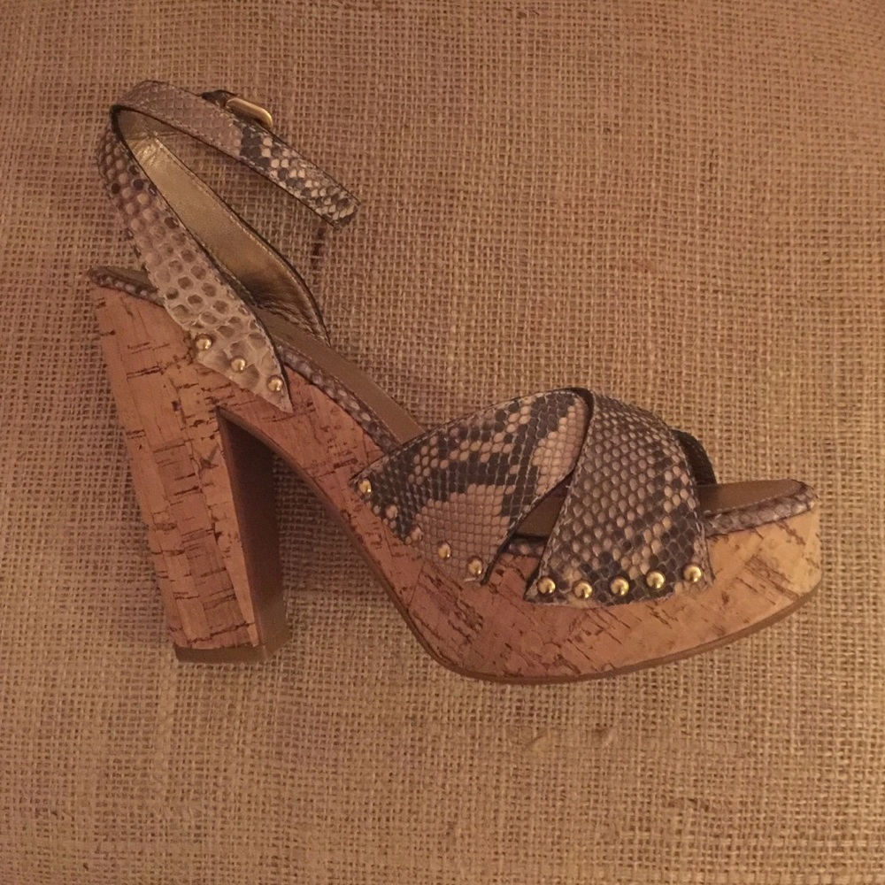 Prada snakeskin strappy high sandals! Hot hot hot!