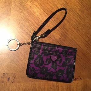 Coach Wristlet/Wallet w/ keychain and ID slot