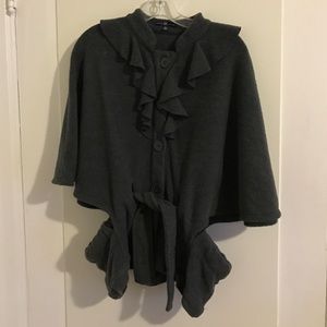 Gap dark grey cape/poncho