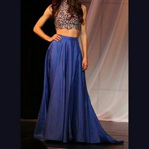 Blue Sherri Hill two piece gown