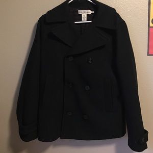 Small black wool coat