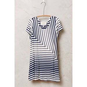 Anthropologie Angled Stripe Swing Top (S)