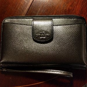 Silver Coach Wallet/Wristlet