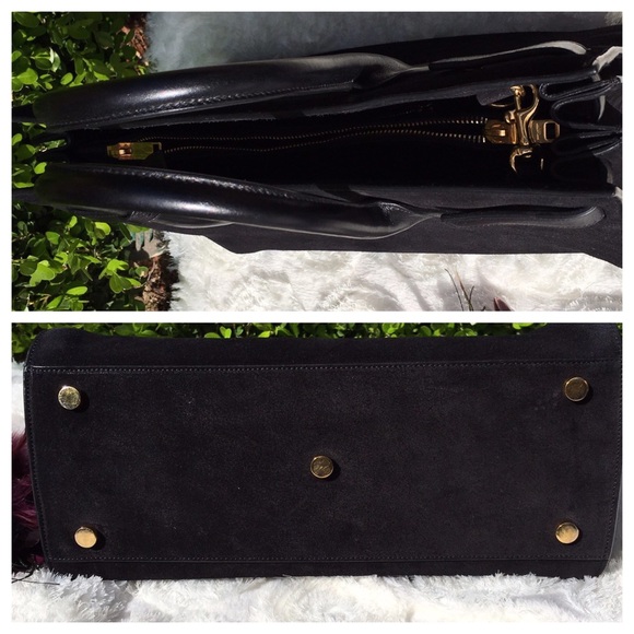 SAINT LAURENT BLACK SUEDE SAC DE JOUR - Picture 2 of 5