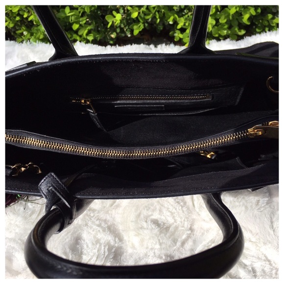 SAINT LAURENT BLACK SUEDE SAC DE JOUR - Picture 4 of 5