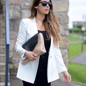 Theory White Blazer Size 8