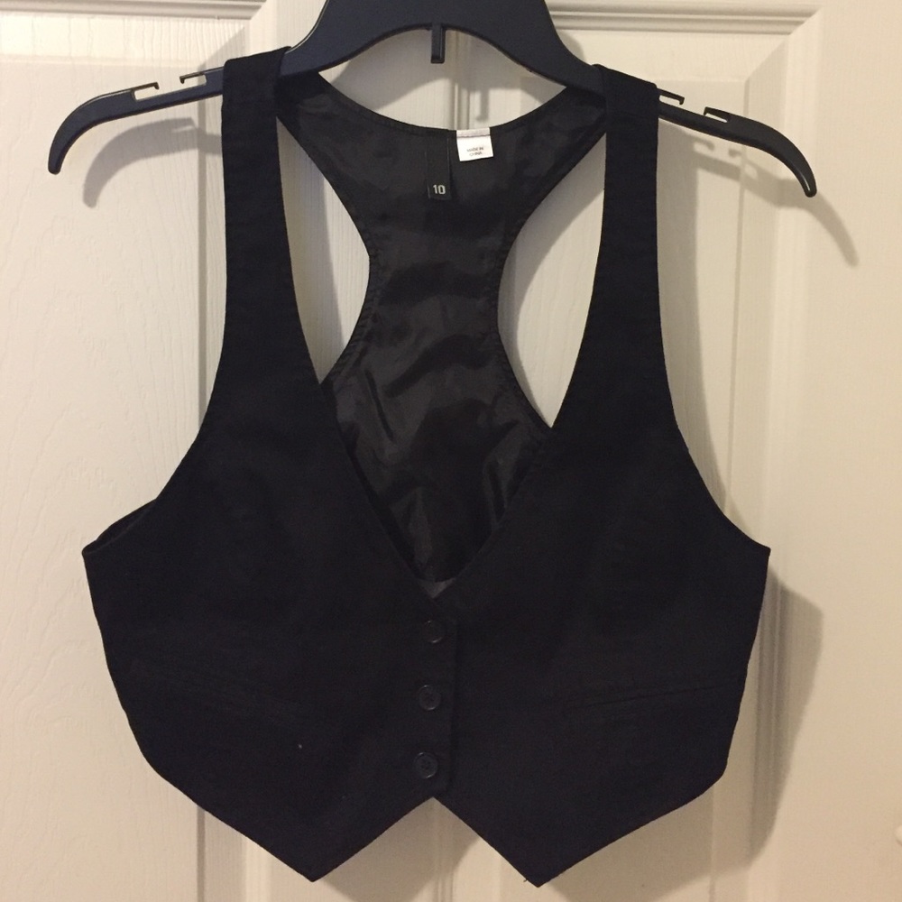 H&M Black Botton Vest - Size 10