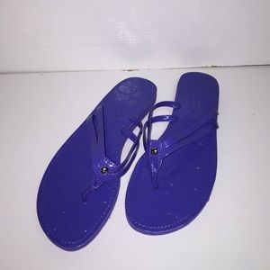 Purple Coach Flip Flops