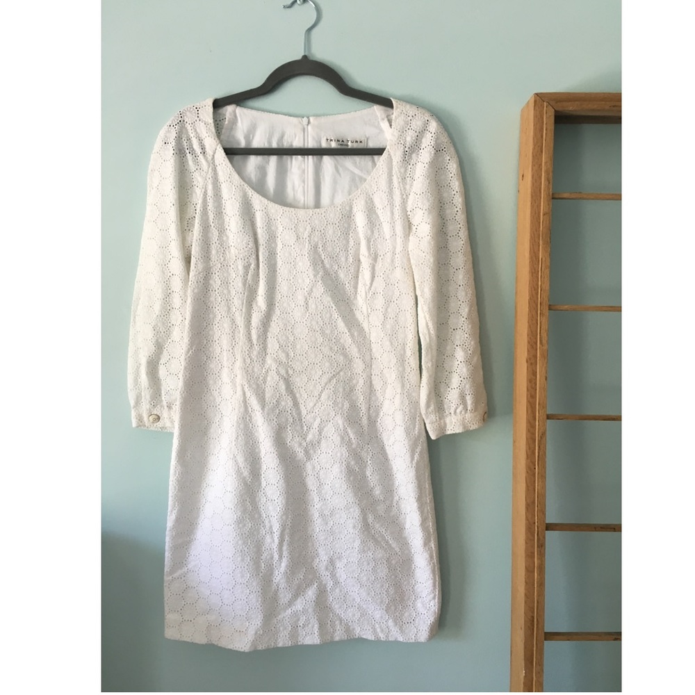 Trina Turk White Eyelet Dress