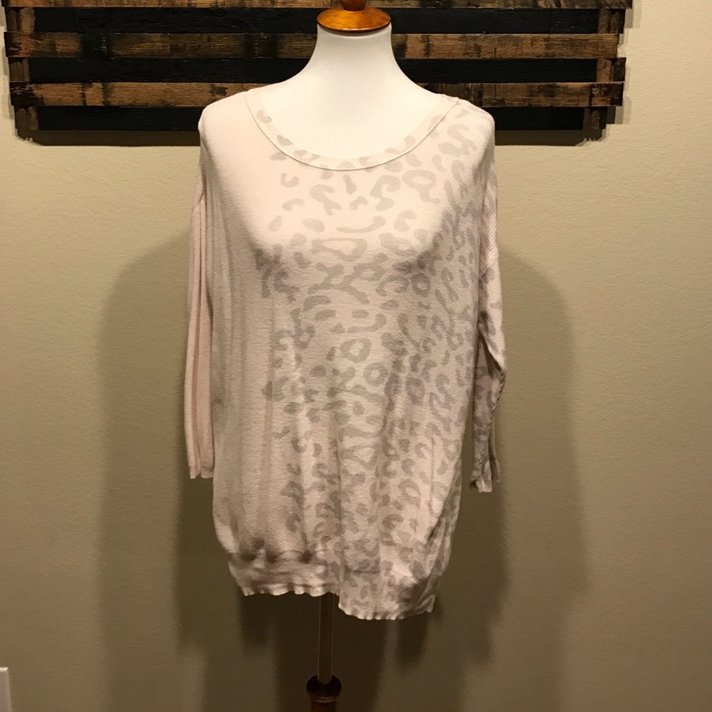 Leopard print sweater.