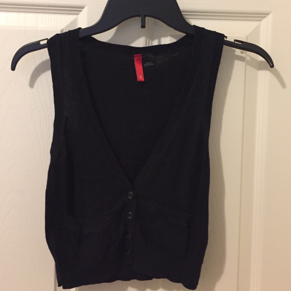 H&M Black Vest - Size 4