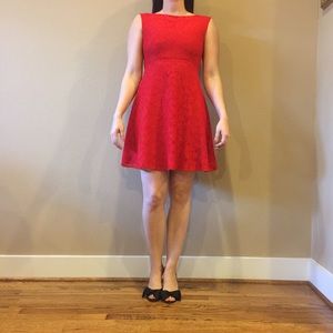 French Connection Lace Red Dress