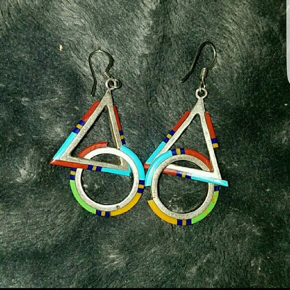Navajo earrings sterling silver