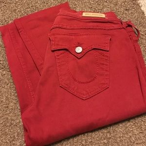 True Religion Red Skinny Pants size 29
