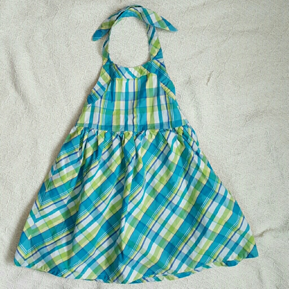 Gymboree halter plaid dress 3t