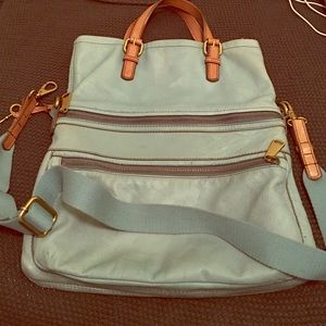 Fold over Fossil Bag w/Cross Body Strap