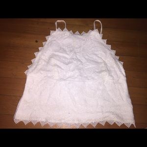 White Crocheted Topshop Shirt