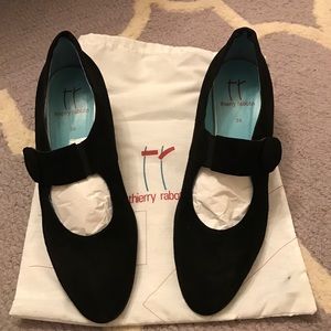 Gorgeous Thierry Rabotin Black Suede Heels