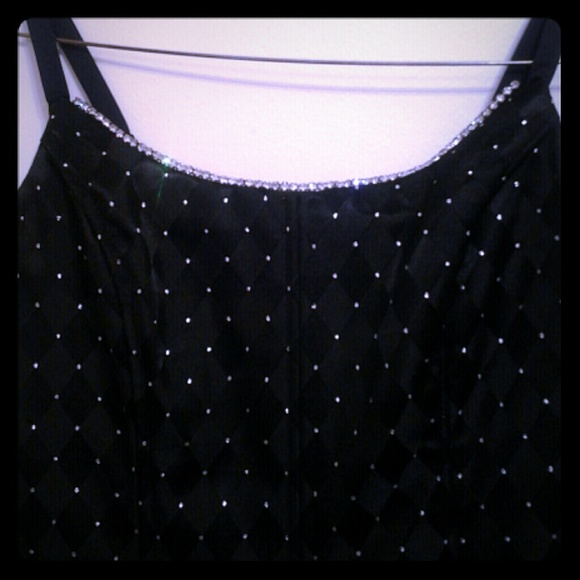 Vintage 90s Black Jessica McClintock Formal Dress - Picture 1 of 5