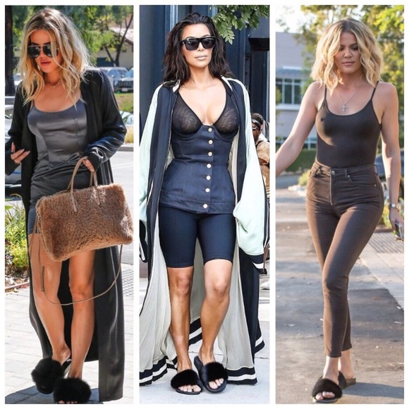 NWT. Dark grey fuzzy slippers - Picture 5 of 5